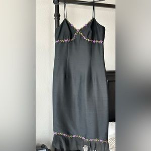 Ann Taylor black silk dress size 8